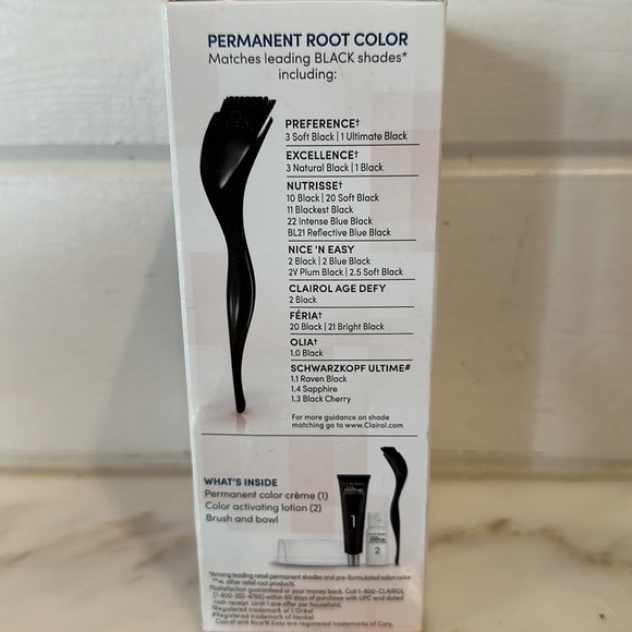 Clairol Root Touch-Up Pemanent Crème #2 Black Shades New In Box - Picture 3 of 8